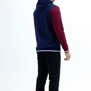 เสื้อสเวตเตอร์มีฮู้ดสำหรับผู้ชายเสื้อสเวตเตอร์มีฮู้ดผ้าฝ้ายสีตัดกันดีไซน์กระเป๋าสีพื้นสำหรับฤดูหนาว100% ของ2024 - Product Image 4