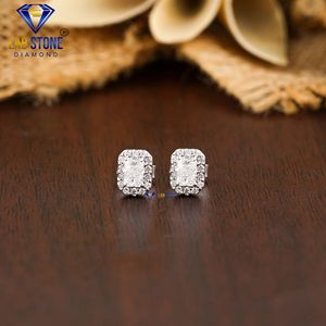 0.42 TDW Radiant & Round Cut Diamond18k Or Blanc Non Certifide Diamant Cvd/Hpht Diamant Bijoux - Product Image 1