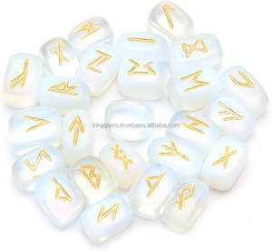 Ensemble de 25 pierres runiques en agate rouge sculptées, cristaux de guérison semi-précieux de qualité supérieure, artisanat en cristal d'opale - Product Image 3