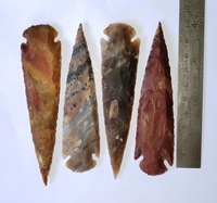 Pointes de silex en agate faites à la main, taillées à la main, 4 pouces, pointes de flèche, imitation de pierres de cristal antiques, objets de collection artistiques, décoratifs, porte-bonheur
