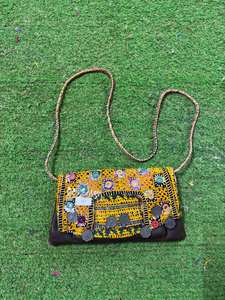 100% Cotton Bohemian Vintage Designer Banjara <b>Bags</b> Embroidered Mirror Work Handmade Clutch <b>for</b> Summer <b>Women's</b> <b>Bucket</b> <b>Bag</b> - Product Image 4