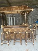 Mobilier d'extérieur de haute qualité en bambou Tiki Bar & Pergola fait à la main avec auvent et design gazebo