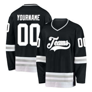 Camisetas de Hockey sobre Hielo Reversibles Negras Sublimadas Personalizadas al por Mayor de la Mejor Calidad, 100% Poliéster - Product Image 4