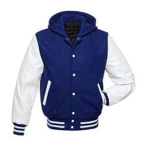 Veste de baseball personnalisée manches en cuir avec logo en cuir Veste Letterman pour hommes Veste de baseball marron décontractée de haute qualité - Product Image 3