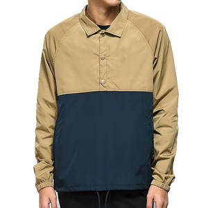 Veste de sport rétro à col montant et demi-zip avec logo personnalisé pour homme, streetwear, veste coupe-vent légère et douce - Product Image 2