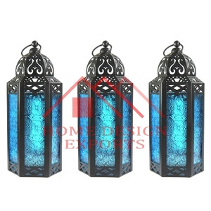 Moroccan Multi-Color Glass <b>Candle</b> <b>Lantern</b> for Table Top Living Room Decorations Metal Moroccan <b>Candle</b> <b>Lantern</b> - Product Image 1
