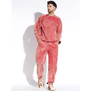 Nouveau style survêtement d'hiver à capuche uni délavé respirant, qualité supérieure, personnalisé, 100% coton épais, pour homme, fabrication OEM - Product Image 1