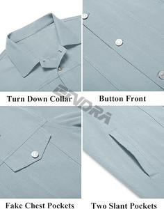 Veste en jean à col montant personnalisée pour hommes, vêtements d'extérieur respirants et décontractés pour l'hiver - Product Image 5