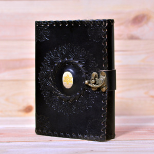 Handmade da chính hãng Tạp Chí thiết kế cổ điển Unlined A5/A4 giấy đen hardbound <span class=keywords><strong>Sketchbook</strong></span> đá phong cách cho sketchbooks - Product Image 4