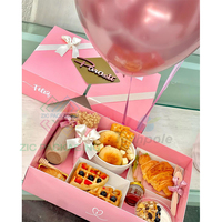 Boîte à gâteau de luxe rose vif en carton, support de présentation pour traiteur, boîte cadeau pour Noël, anniversaire, fête, pâtisserie