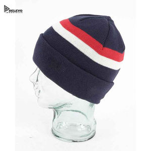 Bonnets pour hommes, séchage rapide, tricotés, 100% laine, respirants, tendance, personnalisation OEM, bonnet jacquard - Product Image 4