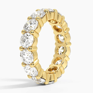 Bande d'éternité en diamant de laboratoire 925 taillé en argent moderne Design de cercle complet intemporel pour la fête de mariage Cadeau d'anniversaire parfait pour - Product Image 5