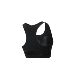 ERKE Soutien-gorge de sport confortable et léger pour femme, noir, coupe courte avec doublure en Spandex pour le yoga et les sports actifs, grandes tailles - Product Image 2