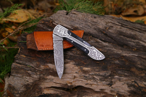 Durable Premium Industrial grado Damasco acero hoja fija cuchillo de cocina mango de madera resistente exportador Pakistán uso al aire libre - Product Image 5