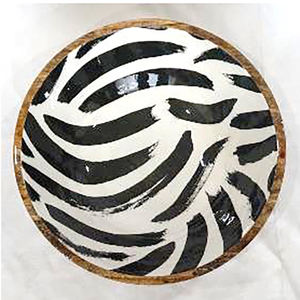 Cuenco para servir con diseño Floral de alta moda, cuenco de acabado rústico personalizado de madera, madera Natural para mezclar ensaladas y frutas, cuencos de madera - Product Image 3