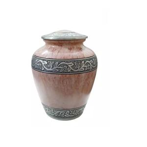 โกศทองเหลืองพร้อมเคลือบสีน้ำตาลเข้มและเคลือบสีเงินพร้อมขี้เถ้าจากธรรมชาติสำหรับงานศพ - Product Image 5