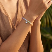Bracelet spirituel plaqué or 18 carats, laiton, acier inoxydable, cristal, pierre naturelle, bijoux de mode, bracelet personnalisé avec pierres précieuses