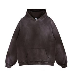 Nouveau lavage à l'acide Streetwear surdimensionné sweats à capuche pour femmes goutte épaule poids lourd avec confortable 100% coton matériel - Product Image 4