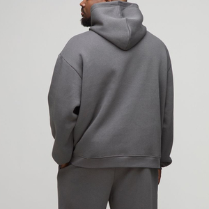 Sweat à capuche basique pour homme en coton 100% de haute qualité, 240 g/m², délavé, pour l'hiver, avec logo personnalisé imprimé, style streetwear, coupe oversize - Product Image 3