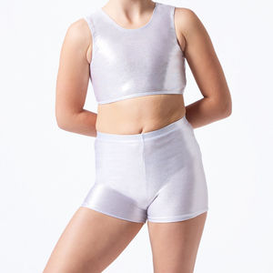 Conjunto de Ropa Deportiva para Niños con Logotipo Personalizado, Transpirable, para Gimnasia, Entrenamiento, Cuello Redondo, Top Deportivo y Pantalones Cortos - Product Image 4