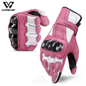 Gants de moto à doigts complets, écran tactile, confortables, antidérapants, respirants, imperméables, coupe-vent, cuir de vache personnalisé, boucle à crochets - Product Image 1