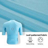 Maillot de Ciclismo Azul Darevie con Logotipo Personalizado de Fábrica, para Hombre, Absorbente de Humedad, Antibacteriano, Tejido de Malla Italiana, Ropa de Ciclismo Azul