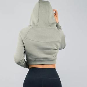 Sudadera con capucha de cuerpo corto para mujer, sudadera de lana de algodón de manga larga de gran tamaño, Sudadera con capucha esencial para mujer, la mejor calidad - Product Image 5