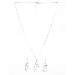 Parure de bijoux de mariée en argent plaqué or avec véritables perles d'eau douce, diamants et topaze, style classique pour mariages et fêtes - Product Image 4