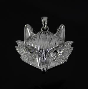 925 Sterling <b>Silver</b> Fox Statement <b>Pendant</b> Animal Face <b>Pendant</b> <b>for</b> <b>Men</b> Women with Moissanite Unique Design <b>for</b> Style Elegance - Product Image 4