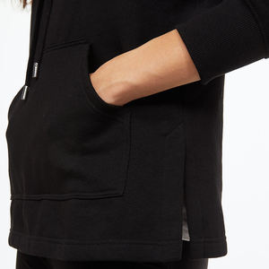 Wide-cut Sweatshirt with a Lined Drawstring Hood Side Pocket and Pullover Hoodies - Product Image 4
