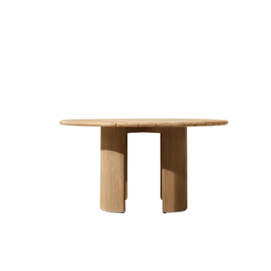 Contemporary Outdoor <b>Round</b> Teak Wood Outdoor <b>Table</b> Solid Wood <b>Patio</b> Dining <b>Table</b> Modern Restaurant Furniture - Product Image 3