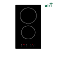 Plaque de cuisson électrique multifonction à induction infrarouge à 2 brûleurs Wifi 3000W Cuisinière en céramique intégrée pour appareil de cuisine