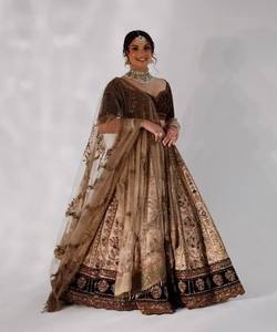 Lehenga Choli Pakistaní al por Mayor para Mujer, Traje de Novia Musulmana, Blusa para Fiesta con Bordado Intenso - Product Image 4