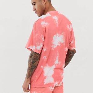 Ropa de entrenamiento y jogging de verano para hombre, camiseta de manga corta, conjunto de pantalones cortos, pantalones cortos transpirables de 2 piezas para hombre, chándales con tinte de corbata - Product Image 2