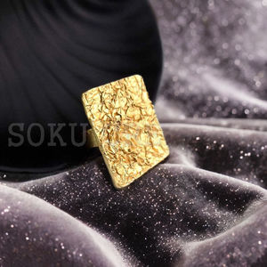 Anillo de piedras preciosas naturales de Latón chapado en oro de 18 quilates para venta al por mayor, anillo de piedras preciosas hecho a mano, regalos de joyería para mujeres y hombres Rin - Product Image 1