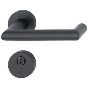 Manijas para Puertas y Ventanas FS-Garnitur Rotterdam FS-1401/42H/42HS Alu.F9714M Acero Inoxidable Tamaño 40-65mm PZ Rd. - Product Image 2