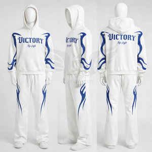 Conjunto Deportivo de Dos Piezas con Sudadera con Capucha Cuadrada y Logotipo Personalizado 2026, Chándal Informal para Hombre - Product Image 2