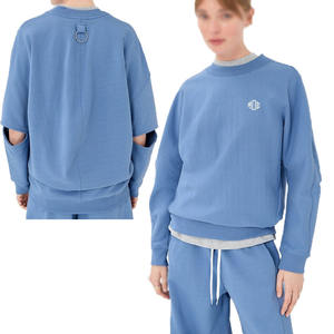 Sudadera Oversize para Mujer OEM con Cuello Redondo y Mangas Cortas, Estilo Casual, Top de Moda, Diseño de Diseñador, Fabricación de Sudaderas con Logo Personalizado - Product Image 1