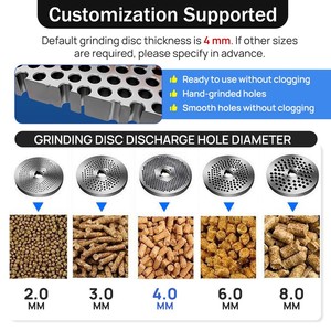 Presse à granulés de bois 15 kW, granulateur de biomasse robuste pour sciure de bois, coques de riz, paille, 300 kg/h, 380V, avec engrenages et roulements - Product Image 2