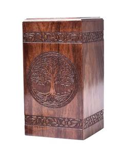 Urnas de cremación de madera hechas a mano modernas al por mayor urnas de entierro funerario decorativas para hombre y mujer a bajo precio - Product Image 4