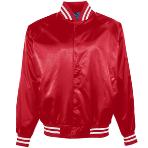 Blouson de démarrage avec nom et numéro d'équipe Design personnalisé Blouson d'aviateur Blouson de baseball en satin brodé par lots pour homme - Product Image 3