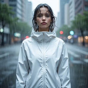 2024 Fashion Women's Windbreaker Hooded Jacket Solid Color Softshell Jacket Female Rain Coat Ladies <b>Waterproof</b> Outerwear - Product Image 3