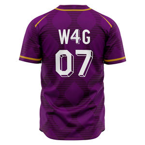 Maillots de baseball personnalisés W4G pour hommes imprimés personnalisés, respirants, évacuation de l'humidité, grande taille, bas prix, livraison sans tarif - Product Image 5