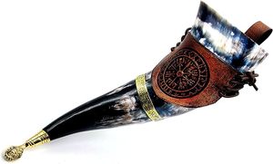 Buffalo Viking écologique Animal corne à boire support en acier de corne noire naturelle polie à la main taille personnalisée Offre Spéciale bas prix - Product Image 3