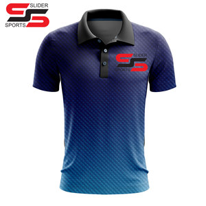 Polo de manga corta de secado rápido para hombre, camisetas polo de golf de poliéster 100% con patrón 3D y logotipo sublimado personalizado - Product Image 5