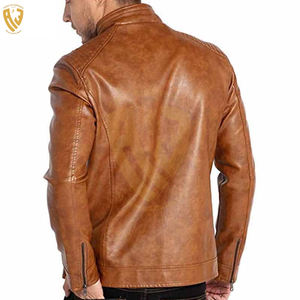 Produit le plus vendu Veste supérieure en cuir Meilleurs vestes en cuir minces pour hommes pour l'hiver Veste en cuir de conception personnalisée pour hommes - Product Image 4