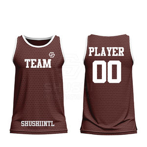 Créez votre propre logo, maillot de basket respirant sans manches, couleur personnalisée, haute qualité, 100% polyester, prix de gros et vente chaude - Product Image 1