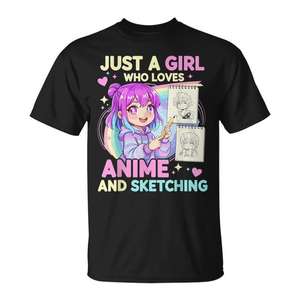 Maglietta promozionale: Solo una ragazza che ama gli anime e il disegno - Product Image 1