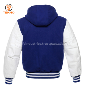 Meilleur design de vestes d'université de baseball pour hommes Mouton Vol d'hiver Veste universitaire Letterman Manches d'épaule Vente en gros Service OEM - Product Image 4