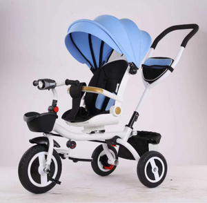 WQL Enfants Bébé Trike <span class=keywords><strong>Tricycle</strong></span> 3-EVA En Plastique Roue Poussette Sécurité Glissière Musique Véhicule À Trois Roues Âges De 2 À 4 Ans - Product Image 5